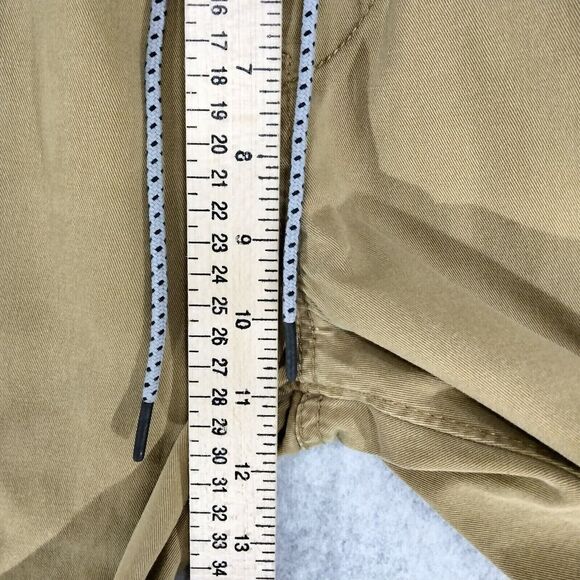 AERO Chino Jogger Pants Mens Size S Khaki Drawstring Pull On Casual Tie Solid - Picture 6 of 12